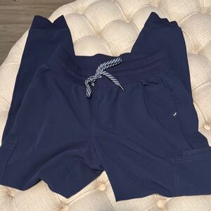 Navy Jogger Pants with Drawstring